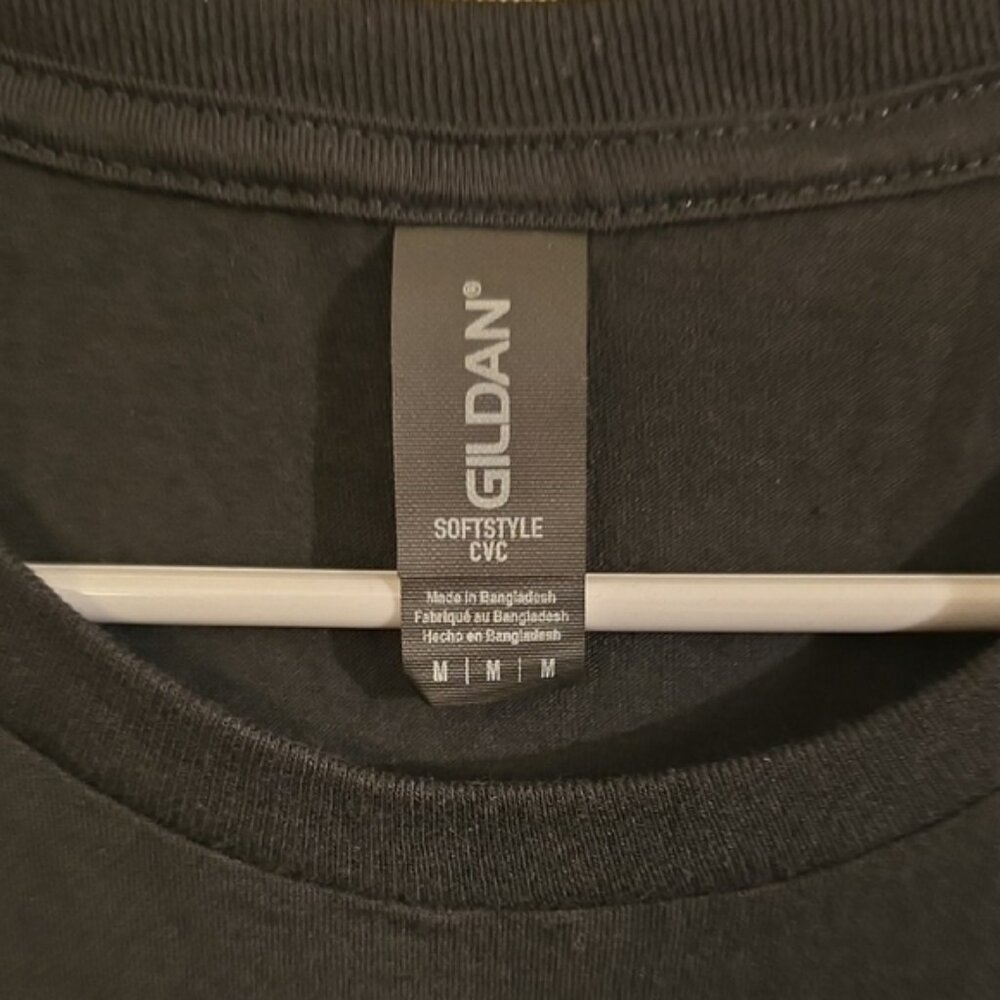 Gildan Black Fawn River STONED TO THE BONE Tee with Skull Design NWOT LOT A